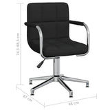 Swivel Office Chair Black Fabric 334735