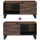 Coffee Table Brown and Black 80 x 50 x 40 cm Solid Acacia wood 4018012