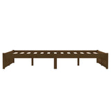 Bed Frame without Mattress Honey Brown Solid Wood 120x190 cm Small Double 814922