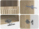 5 Piece LED TV Cabinet Sonoma Oak Engineered Wood 3416417
