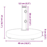 Parasol Base for 32/38/48 mm Poles 25 kg Round 368676