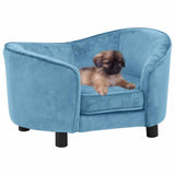 Dog Sofa Turquoise 69x49x40 cm Plush 171026