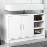 Sink Cabinet White 90x29x55 cm Engineered Wood 848122
