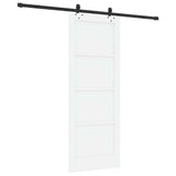 Sliding Door ORKDAL 78 x 202 cm Engineered Wood White and Black 3450206