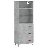 Highboard Concrete Grey 69.5x34x180 cm Engineered Wood 3189417