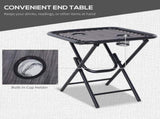 3pcs Folding Zero Gravity Chairs Sun Lounger Table Set w/ Cup Holders Reclining Garden Yard Pool, T3398P320000
