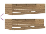 Bed Frame with Storage Artisian Oak 80 x 200 cm Engineered Wood 3429644