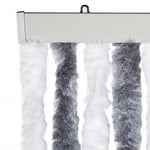 ZNTS Fly Curtain Grey and White 100x200 cm Chenille 377369