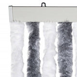 ZNTS Fly Curtain Grey and White 100x200 cm Chenille 377369
