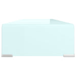TV Stand/Monitor Riser Glass Green 90x30x13 cm 244146