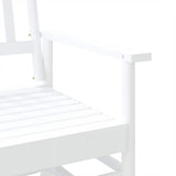 Glider Bench White 118x70x104.5 cm Solid Wood Poplar 4008868