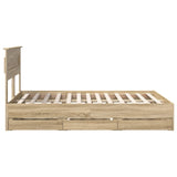 Bed Frame with Drawer Sonoma Oak 160 x 200 cm Engineer Wood 3409834