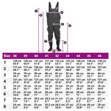 Chest Waders with Boots Dark Green Size 45 4016979