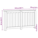 Radiator Cover Artisian Oak 149x20x82 cm Engineered Wood 852752