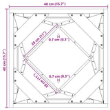 Planter Anthracite 40 x 40 x 75 cm Steel 883784