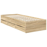 Bed Frame with Drawer Sonoma Oak 75 x 190 cm Engineer Wood 3413466