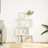 Room Divider Bookcase 3-Tier White 70x24x97 cm Engineered Wood 858111