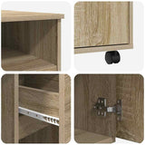 Desk with Wheels Sonoma Oak 91 x 50 x 77 cm Engineered Wood 869532