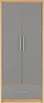 ZNTS Seville 2 Door 1 Drawer Wardrobe 100-101-072