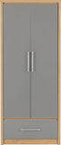 ZNTS Seville 2 Door 1 Drawer Wardrobe 100-101-072