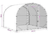 Chicken Coop Silver 200 x 200 x 200 cm Galvanised Steel 42042528