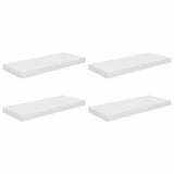 Floating Wall Shelves 4 pcs High Gloss White 60x23.5x3.8 cm MDF 323750