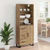 Highboard with Drawer 2 pcs Artisan Oak Engineered Wood 3415988
