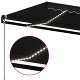 Manual Retractable Awning with LED 450x350 cm Anthracite 3069204