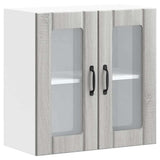 Kitchen Wall Cabinet with Glass Door Lucca Grey Sonoma Engineered Wood 853913