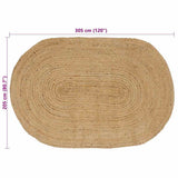 Area Rugs Natural 205 x 305 cm Jute 42010637