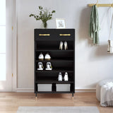 Shoe Cabinet Black 60x35x105 cm Engineered Wood 829589