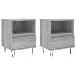 ZNTS Bedside Cabinets 2 pcs Grey Sonoma 40x35x50 cm Engineered Wood 830633