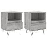 Bedside Cabinets 2 pcs Grey Sonoma 40x35x50 cm Engineered Wood 830633