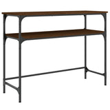 Console Table Brown Oak 100x35.5x75 cm Engineered Wood 834049