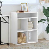Book Cabinet White 66x31x80 cm Engineered Wood 860292