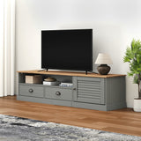 TV Cabinet VIGO Grey 156x40x40 cm Solid Wood Pine 353174