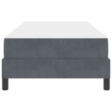 Box Spring Bed with Mattress Dark Grey 90 x 210 cm Fabric 3398726