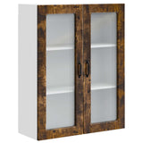Wall Glass Cabinet PORTO Smoked Oak 80 x 31 x 100 cm 885510