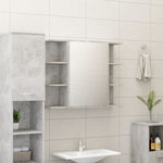 ZNTS Bathroom Mirror Cabinet Concrete Grey 80x20.5x64 cm Engineered Wood 802610