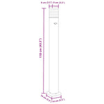 Outdoor Floor Lamps with Sensors 3pcs Black 110 cm Aluminium 4006404