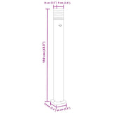 Outdoor Floor Lamps with Sensors 3pcs Black 110 cm Aluminium 4006404