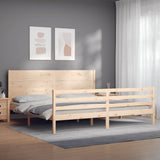 Bed Frame without Mattress 200x200 cm Solid Wood 3194656