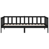 Day Bed without Mattress Black 90x190cm Solid Wood Pine 814648