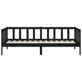 Day Bed without Mattress Black 80x200cm Solid Wood Pine 814688