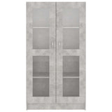 Vitrine Cabinet Concrete Grey 82.5x30.5x150 cm Engineered Wood 802763