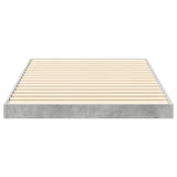 Floor Bed Frame Concrete Grey 75 x 190 cm Engineered Wood 893519
