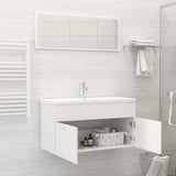 Bathroom Furniture Set White Engineered Wood 3071333