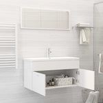 ZNTS Bathroom Furniture Set White Engineered Wood 3071333