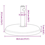 Parasol Base for 32/35/38 mm Poles 15 kg Round 368673