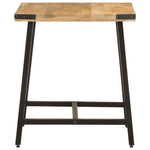 ZNTS Side Table 45x45x50 cm Solid Wood Mango and Iron 372734